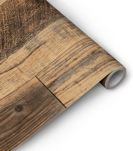 Papel tapiz auto-adhesivo con diseño de madera de 17.71x236.2 pulgadas, papel de pared desprendible para el hogar, decorativo, sintético y estilo