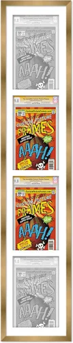 Miniatura 131 de Marco negro para cómics graduados Marco completo de cómics con paspartú de conservación negro y acrílico de grado UV Hecho para exhibir (6)