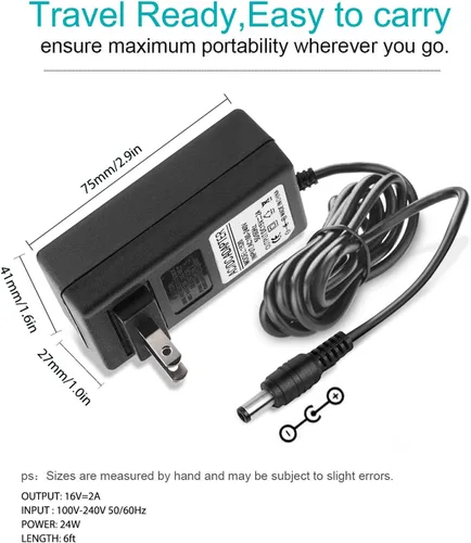 Miniatura 6 de Adaptador de fuente de alimentación de 15 V 2 A CA, cable de carga para Theragun Mini 1.0 G4 Theragun Prime/Prime Pro Theragun Pistola Masajeadora