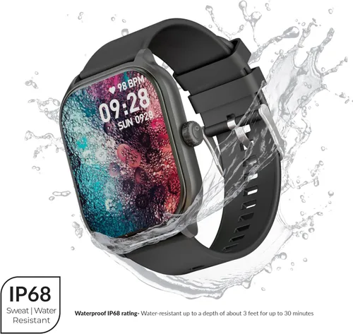 Miniatura 6 de Supersonic SC-181SW - Reloj inteligente con pantalla táctil de 2 pulgadas con monitor de frecuencia cardíaca, presión arterial, niveles de oxígeno