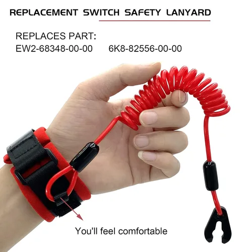Miniatura 2 de Interruptor de parada de emergencia para motor de barco de repuesto para Yamaha Jet Ski WaveRunner WaveVenture WaveRaider WaveJammer WaveBlaster