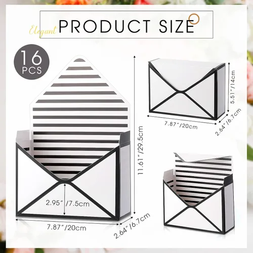 Miniatura 4 de Geyee 16 cajas de sobres para ramo de floristería del día de la madre, cajas de papel de regalo, cajas de papel de regalo, caja sobre de regalo