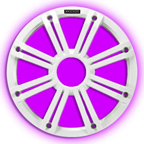 Miniatura 4 de KICKER KMG12 - Rejilla de 11.8 in para subwoofer KM12 y KMF12, LED, color blanco