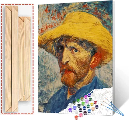 Miniatura 9 de Serie de Obras Maestras de Vincent Van Gogh Pintura por Números para Adultos de Tucocoo, Kits de Pintura por Números DIY para Adultos Principiantes