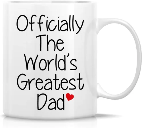 Miniatura 10 de Retreez - Taza divertida con texto en inglés "No. 1 Dad", 325 ml, tazas de cerámica, mensajes divertidos, sarcásticos, motivacionales, regalos
