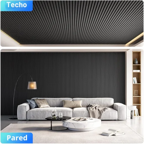 Miniatura 5 de Paquete de 4 paneles acústicos grandes que absorben el sonido con autoadhesivo, 47.2 x 23.6 x 0.36 pulgadas, paneles de espuma a prueba de sonido