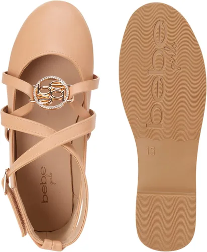 Miniatura 6 de bebe Zapatos de vestir para niña - Zapatos de ballet con tiras y medallón de diamantes de imitación (niña pequeñaniña grande)