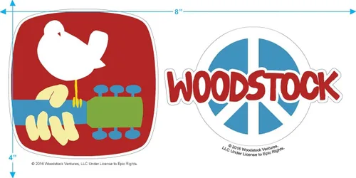Miniatura 3 de Popfunk Camisetas y calcomanías clásicas Woodstock Peace Symbol Crema