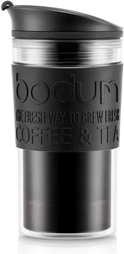 Miniatura 6 de Bodum Aislado 11102-01s - Pistón con tapa abatible, 0,35 litros, negro, transparente, plástico, 3.5 in