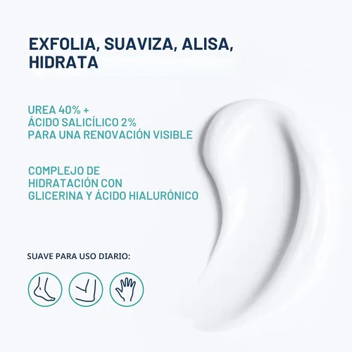 Miniatura 3 de Crema de urea 40 por ciento para pies de máxima fuerza, crema de urea para pies y removedor de callos, crema exfoliante para talones con ácido