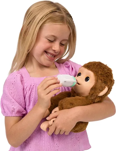 Miniatura 7 de Little Live Pets My Baby Monkey "Mango" con biberón, juego de animales interactivos y suaves para niños de 4 años en adelante, más de 50 sonidos