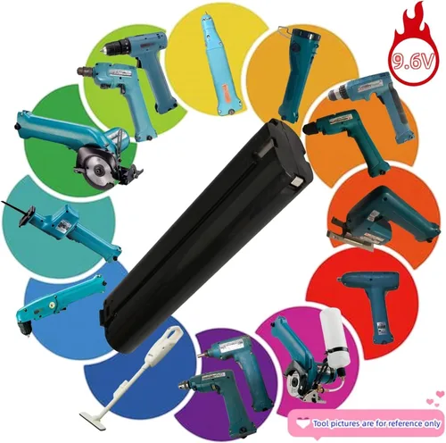 Miniatura 3 de 1.5Ah compatible con batería Makita 9.6V y cargador NiCad repuesto (baterías de compromiso, etiqueta de capacidad real) 9000 9001 9002 9033 9034