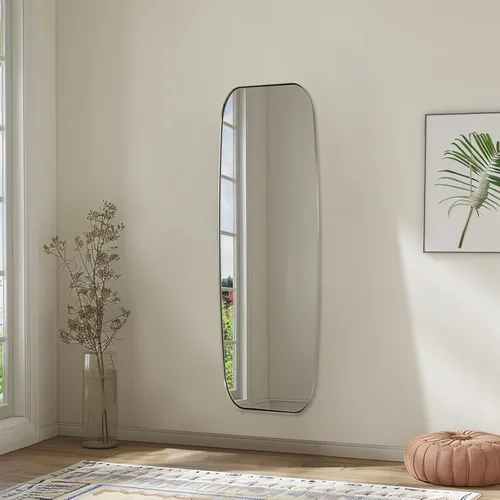 Miniatura 154 de ANDY STAR Espejo de baño de níquel cepillado, espejo ovalado de 20 x 30 pulgadas para baño, espejo oblongo de níquel cepillado con marco de metal