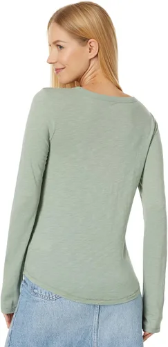 Miniatura 2 de Madewell Whisper - Camiseta de manga larga con cuello redondo de algodón