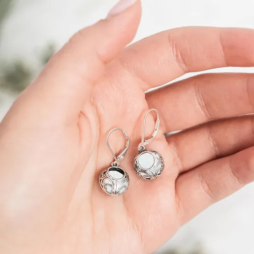 Miniatura 18 de Bottled Up Designs Aretes de encaje vintage hechos a mano, plata esterlina, ecológicos, fabricados en Estados Unidos, regalos de cumpleaños, día