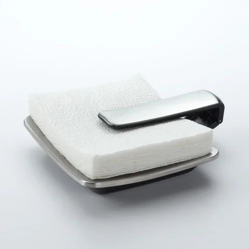 Miniatura 2 de OXO Good Grips – servilletero Simplypull, A, Plateado/Negro