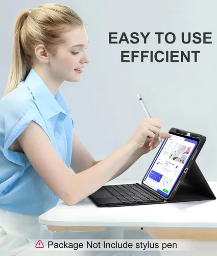 Miniatura 7 de Harvopu Funda compatible con iPad de 11ª y 10ª generación con teclado, funda tipo folio con soporte para Pencil, trackpad multitáctil