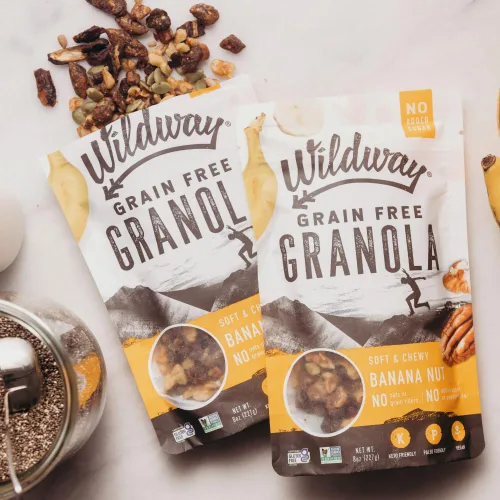 Miniatura 9 de Wildway Granola Keto Nuez de plátano Cereal certificado sin gluten, sin granos, vegano, bajo en carbohidratos Sin azúcar añadido Apto