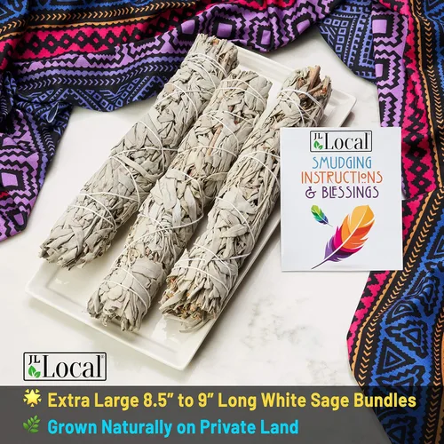 Miniatura 3 de Paquete de 100 varillas de incienso de salvia blanca de 9 pulgadas para limpieza, purificación, curación, meditación, yoga, bendición