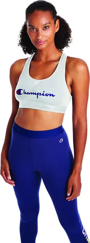 Champion Sujetador deportivo auténtico para mujer, Logotipo en forma de "C" en color negro.