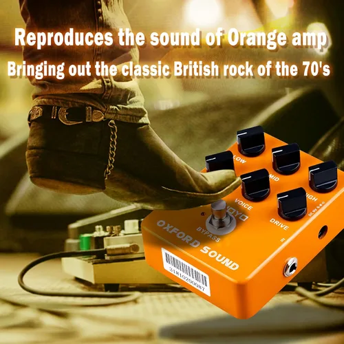 Miniatura 2 de JOYO JF-22 amplificador de pedal de sobremarcha simulador Pedal de distorsión y adaptador de fuente de alimentación de 9 V CC (800mA -1A)