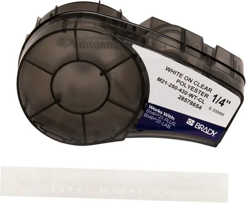 Miniatura 6 de Brady Auténtica etiqueta de poliéster para entornos duros (M21-250-430) para laboratorio, seguimiento de activos y datacom, negro sobre Negro sobre