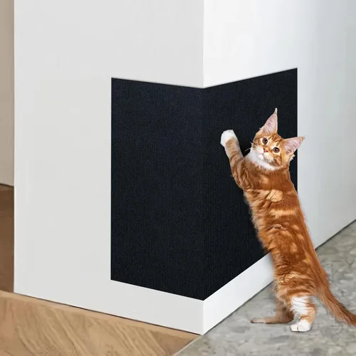 Miniatura 12 de ENONCI Protector de esquina de pared de sofá de 23.6 x 15.8 pulgadas para gatos de interior, protector de muebles antiarañazos contra arañazos
