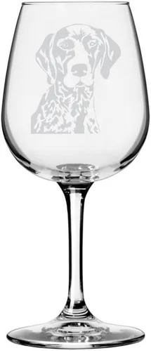Miniatura 397 de Copa de vino de 12.75 onzas con diseño de perro grabado