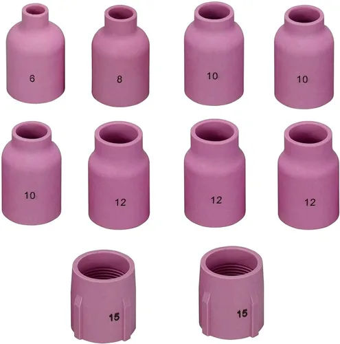 Miniatura 3 de RIVERWELD TIG - Boquilla de alúmina con lente de gas, vasos de cerámica Jumbo de gran diámetro 53N87 12# 3/4 pulgadas 53N88 5/8 pulgadas #10 53N89