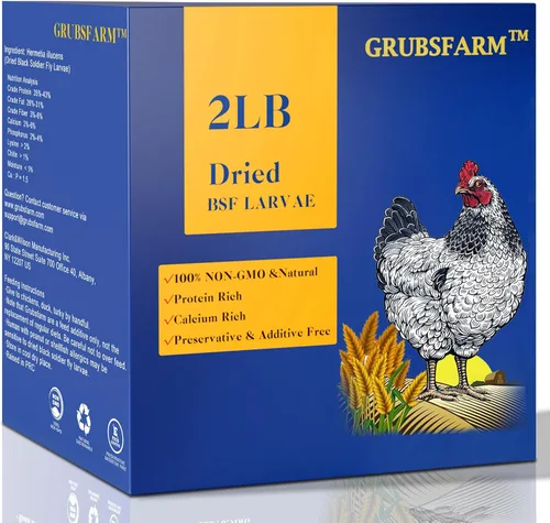 Miniatura 7 de Golosinas de pollo prémium de 2 libras, superiores a los gusanos secos de la harina, sin OMG y 85 veces más calcio que los gusanos de la comida