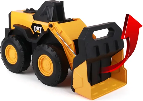 Miniatura 6 de Cat Juguetes de construcción, cargadora de ruedas de acero de 16 pulgadas, cuerpo de acero real, brazo y balde que funcionan, ruedas todo terreno