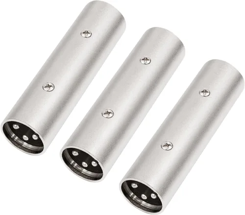 Adaptador XLR macho a macho Acoplador de cambiador de género de 3 polos, extiende la longitud de los cables con enchufes XLR, micrófono, AES/EBU,