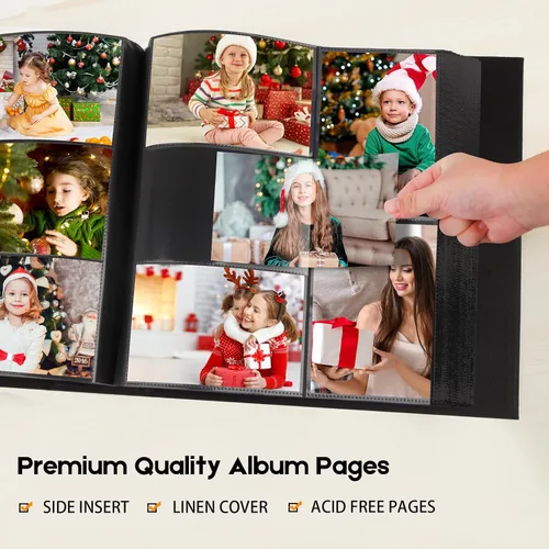 Miniatura 4 de Aevdor - Álbum de fotos de 4 x 6 pulgadas (10 x 15 cm) con 700 bolsillos, cubierta de cuero, capacidad extragrande para álbumes de fotos familiares