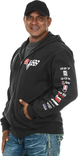 Miniatura 5 de JH DESIGN GROUP Sudaderas con capucha Chevy Camaro para hombre con cremallera y sin botones 4 estilos