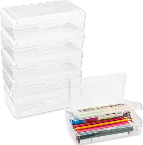 Miniatura 18 de Meiikun Caja de Lápices, Cajas de Lápices de Gran Capacidad 2 Compartimentos, Estuche Rígido de Lápices con Tapa Hermética, Caja Organizadora de 1