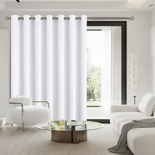 Miniatura 2 de BGment Cortina de puerta corredera de moda de 120 x 96 pulgadas, cortinas opacas térmicas anchas para oscurecer la habitación, cortina divisora