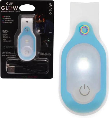 Clipglow - Luz de enfermería con clip, luz de turno de noche de enfermería, brillante, ligera, magnética, portátil, linterna recargable por USB para