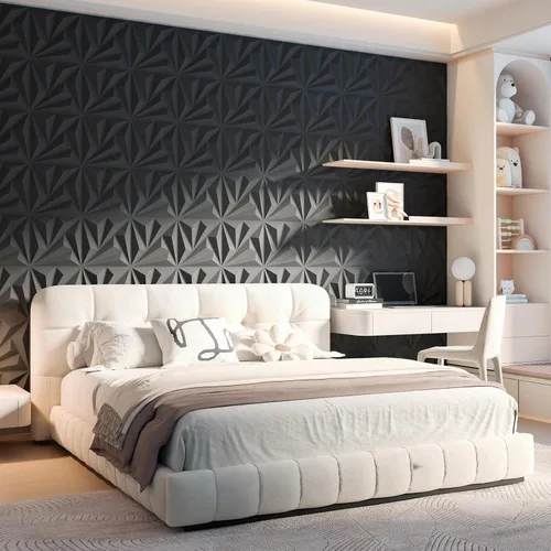 Miniatura 7 de Art3d Paquete de 20 paneles decorativos 3D de pared de 11.8 x 11.8 pulgadas que cubren 19 pies cuadrados, paneles de pared de PVC con pegamento