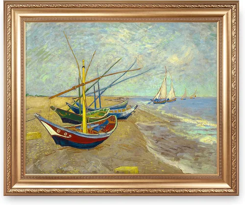 Miniatura 62 de A&T ARTWORK Noche estrellada sobre el Ródano de Vincent Van Gogh. Tamaño del marco: 36 x 30 pulgadas, tamaño de la imagen: 30 x 24 pulgadas