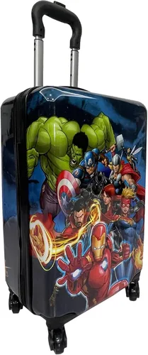 Miniatura 5 de Fast Forward Spiderman - Maleta de viaje de 20 pulgadas con ruedas para niños, Avengers, Equipaje giratorio