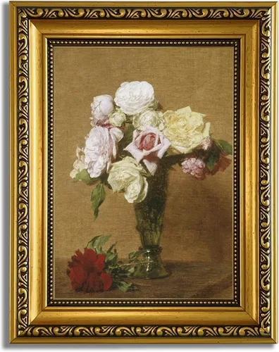 Miniatura 47 de YD&YZY Arte de pared de rana divertida para baño con marco dorado, lienzo de rana en el inodoro leyendo periódico, decoración de pared, pintura