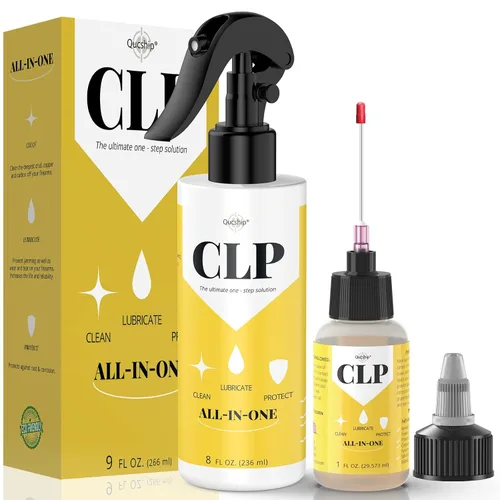 Aceite de pistola de 8 onzas y 1 onza lubricante para pistola engrasadora, kit de limpieza multiusos para pistola protectora, limpiador y lubricante