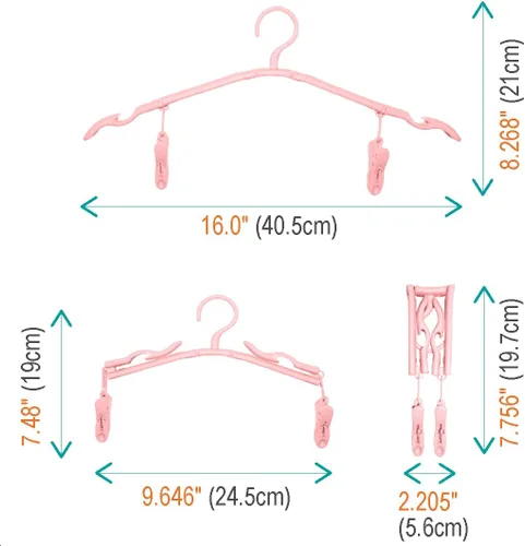 Miniatura 7 de CYANLUX Percha de plástico plegable antideslizante, 8 piezas, ligera, portátil, fácil almacenamiento