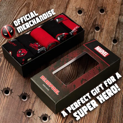 Miniatura 4 de Marvel Calcetines suaves y transpirables para hombre, paquete de 5 unidades, longitud a la pantorrilla, regalos para hombres