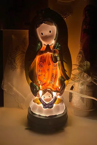 Miniatura 2 de Juego de velas de bautismo con luz nocturna de Guadalupe para niños, juego de velas de bautismo para niña católica, velas de bautizo para nino