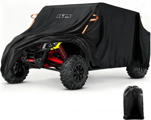 Miniatura 7 de ILM Funda UTV Impermeable y a Prueba de Viento con Protección para Todo Clima Compatible con Can Am, Polaris, Rhino, Kawasaki, Hisun, Modelos de 2-3