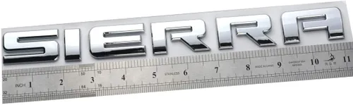 Miniatura 4 de 1 pieza Placa de identificación Sierra Emblema de Letra 3D Insignia brillante compatible con Sierra (Cromo)