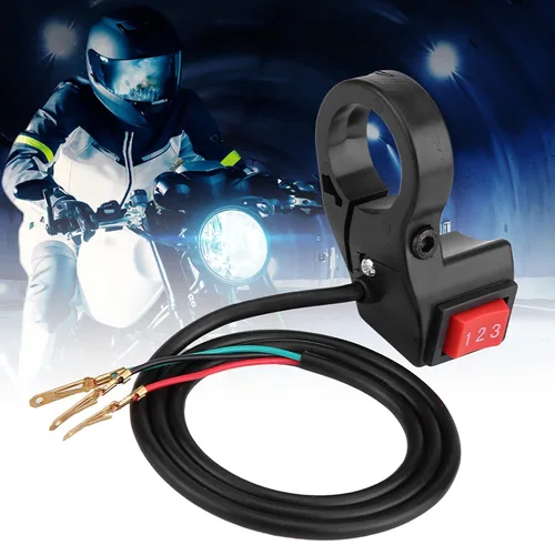 Miniatura 3 de Fydun Interruptor eléctrico de manillar de motocicleta de 0.866 in, 7/8 pulgadas, 3 velocidades, kit universal de scooter de bicicleta eléctrica