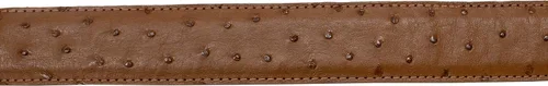 Miniatura 7 de Paquete Exótico Cuero Genuino Avestruz Cinturón y Cartera Color Coñac