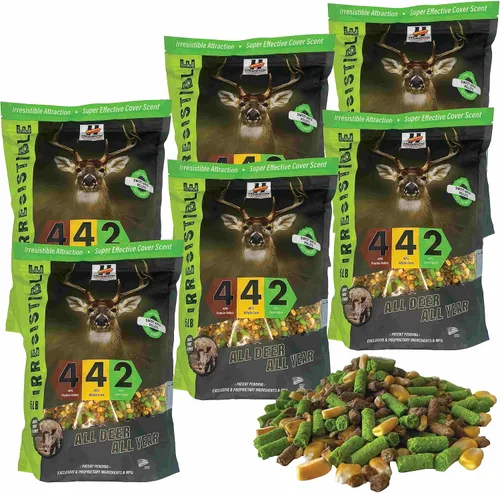Miniatura 7 de Herron Outdoors 4-4-2 Alimento para ciervos con proteína de manzana dulce, atractor de ciervos con maíz entero y pellet de proteína de manzana
